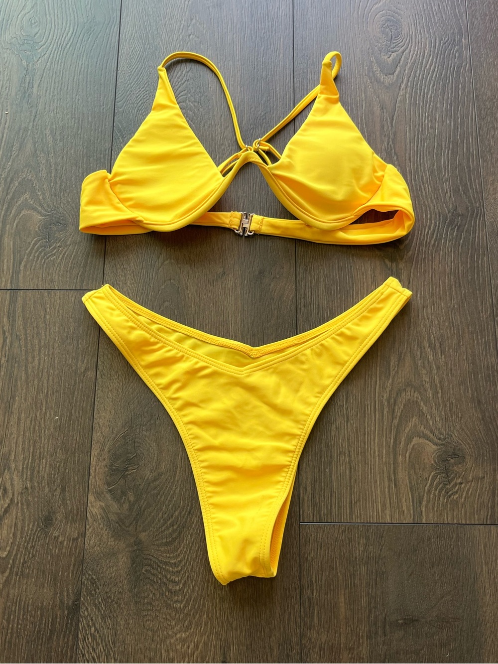 Yellow Two Piece Bikini Set